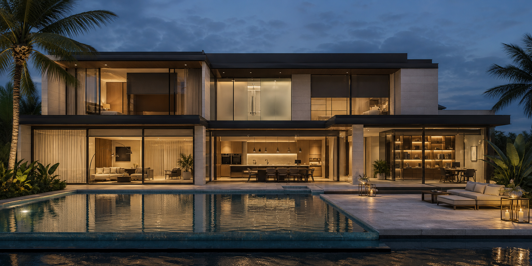 Waterfront residence demonstrating integrated Luminix window solutions
